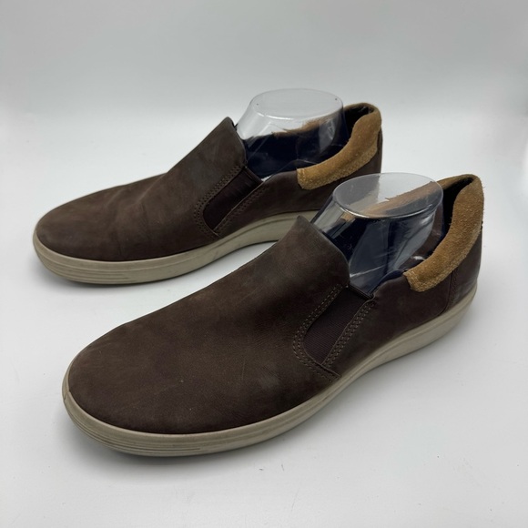 Ecco Other - Ecco Soft 7 Slip On Loafer Mens Size 43 US 9/9.5 Brown Leather Comfort